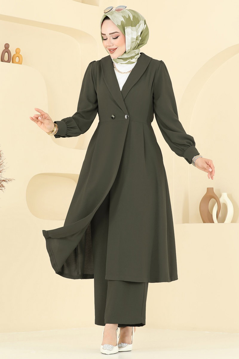 Kruvaze Yaka Krep Takım 6223BSK463