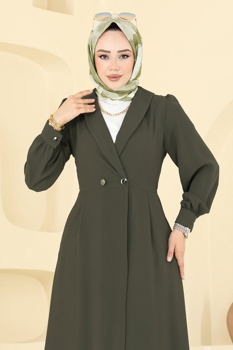 Kruvaze Yaka Krep Takım 6223BSK463 görsel 3
