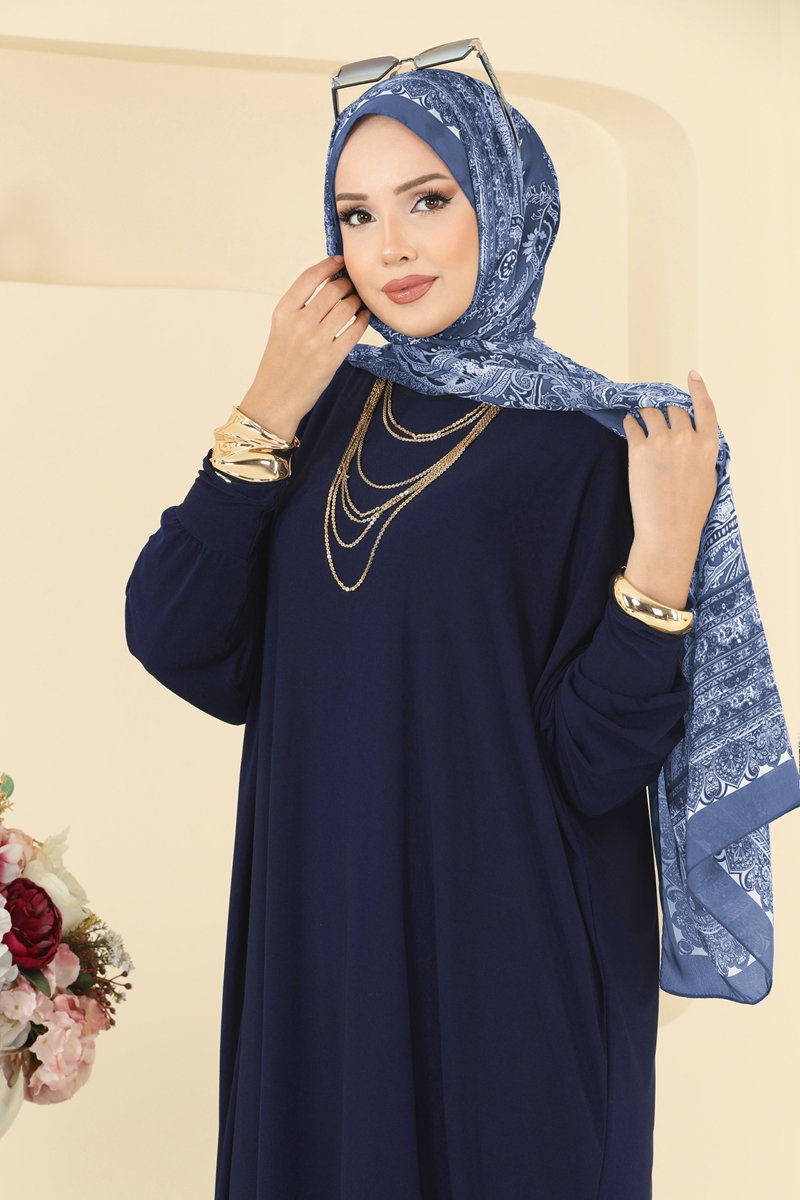 Yarasa Kol Detaylı Elbise 5011ERK1158