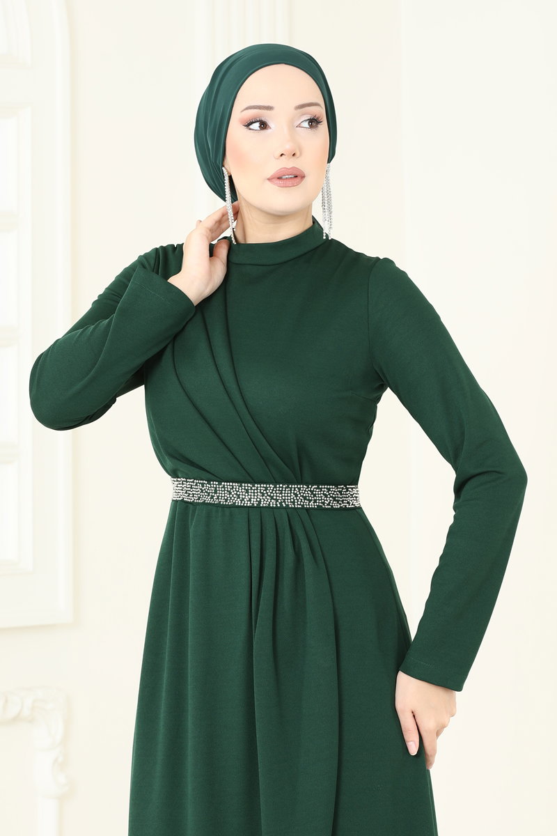 Kemeri Taşlı Abiye Elbise 5729EDF311 görsel 3