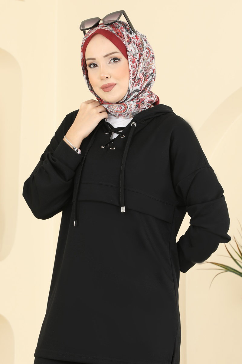 Yaka Bağcıklı Modal Takım 2749AYD574 görsel 3