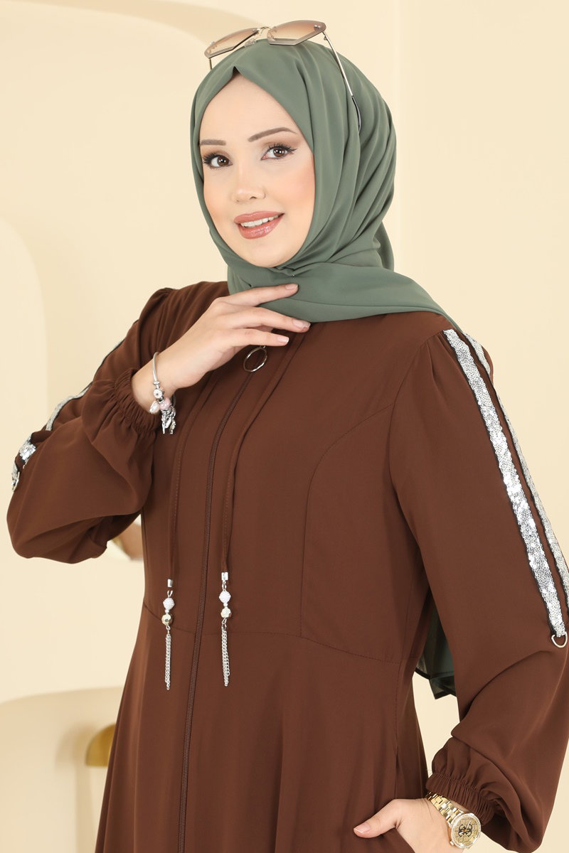 Pul Detaylı Mevlana Ferace 2195SL432 görsel 3