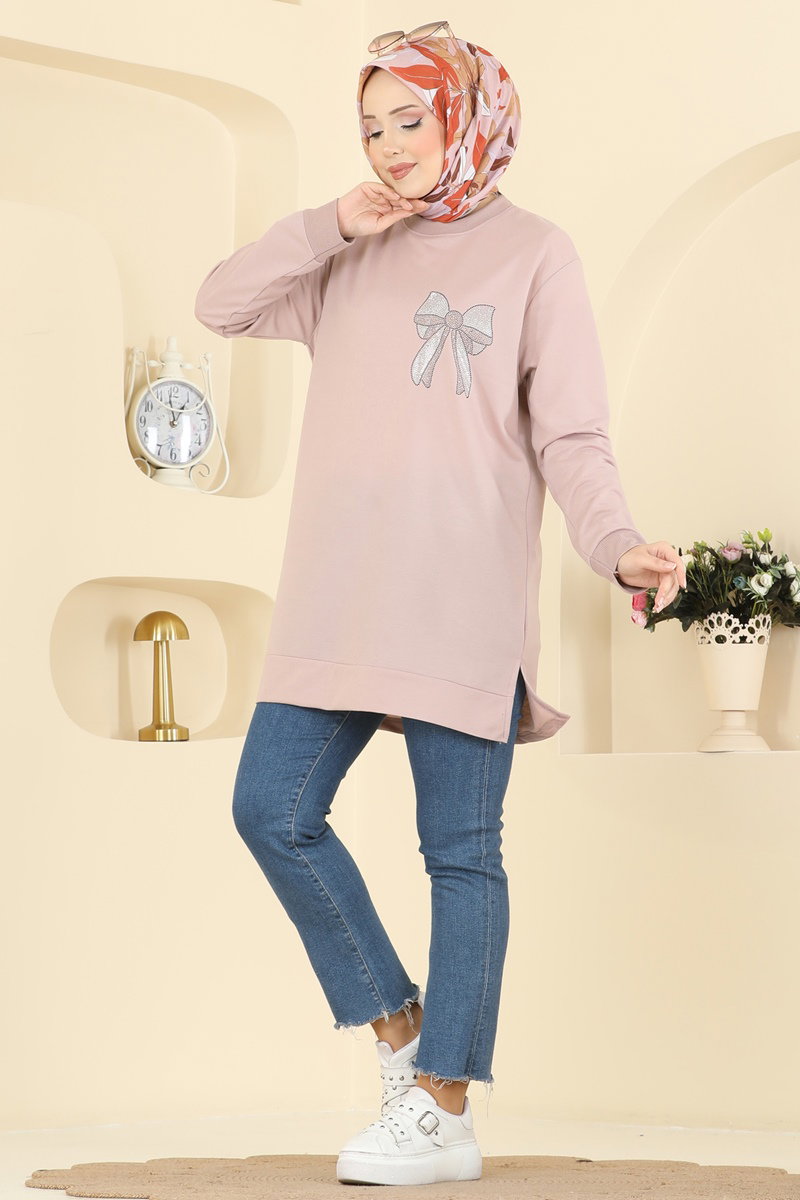 Kurdele Desenli İki İp Tunik 305OZN1046