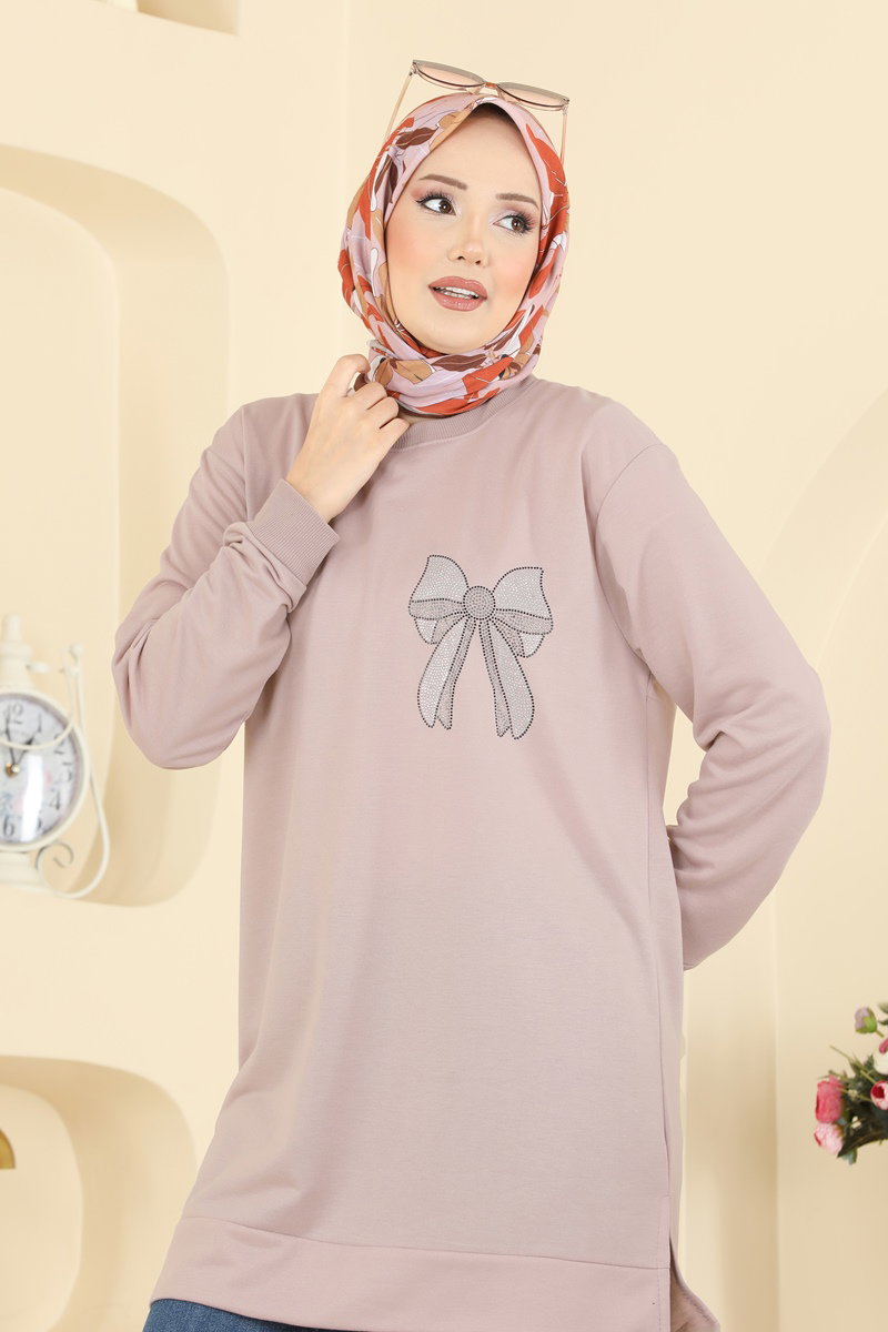 Kurdele Desenli İki İp Tunik 305OZN1046 görsel 3
