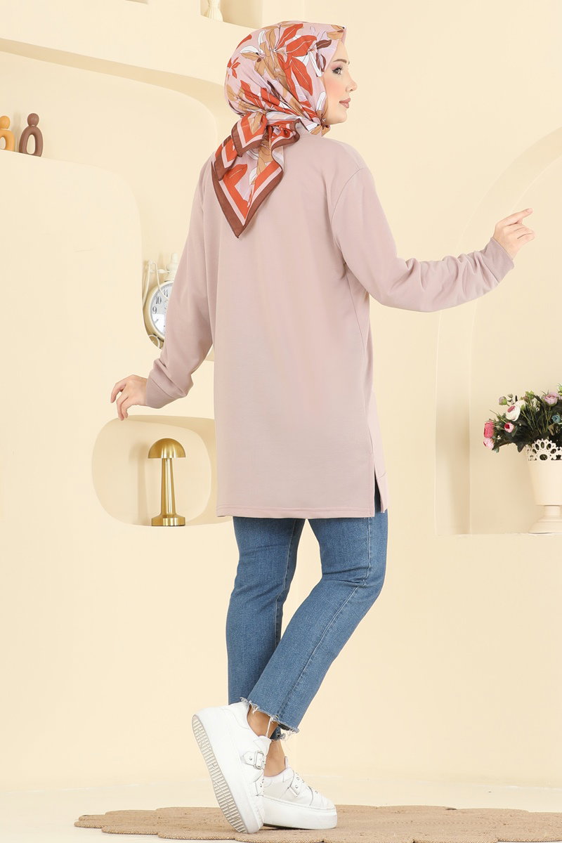 Kurdele Desenli İki İp Tunik 305OZN1046 görsel 4