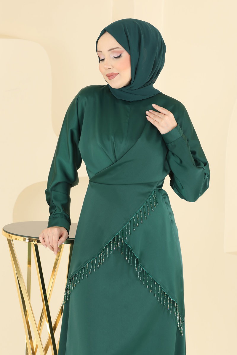 Şık Bluzlu Saten Takım 6274BSK463 görsel 3