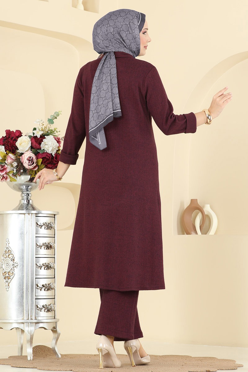 Gizli Düğmeli Balıksırtı Takım 24006UKB139 görsel 4