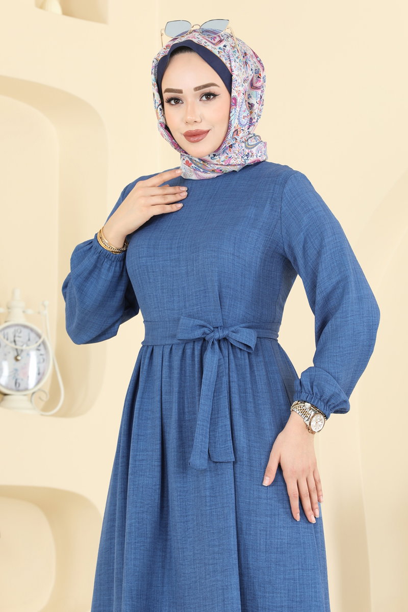 Nakış Detaylı Sofia Elbise 3253HBS856 görsel 3