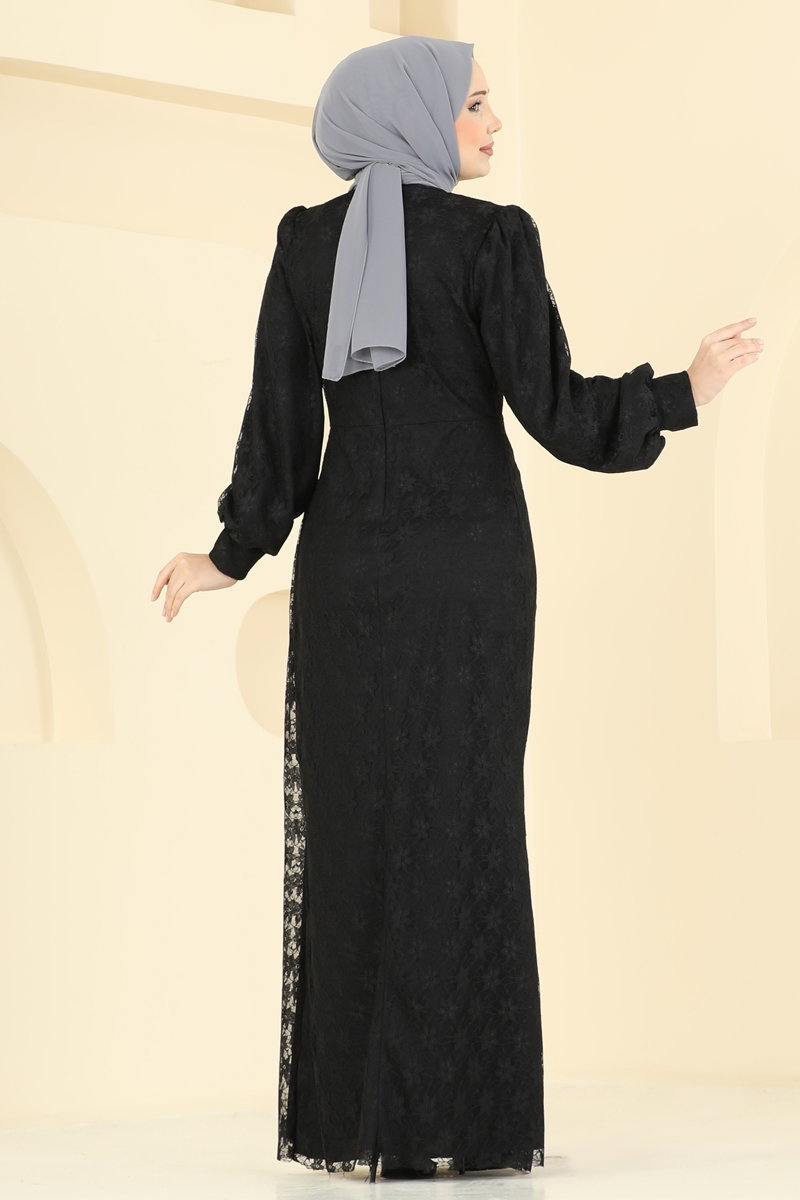 Beli Taşlı Dantel Abiye 5739EDF311 görsel 4