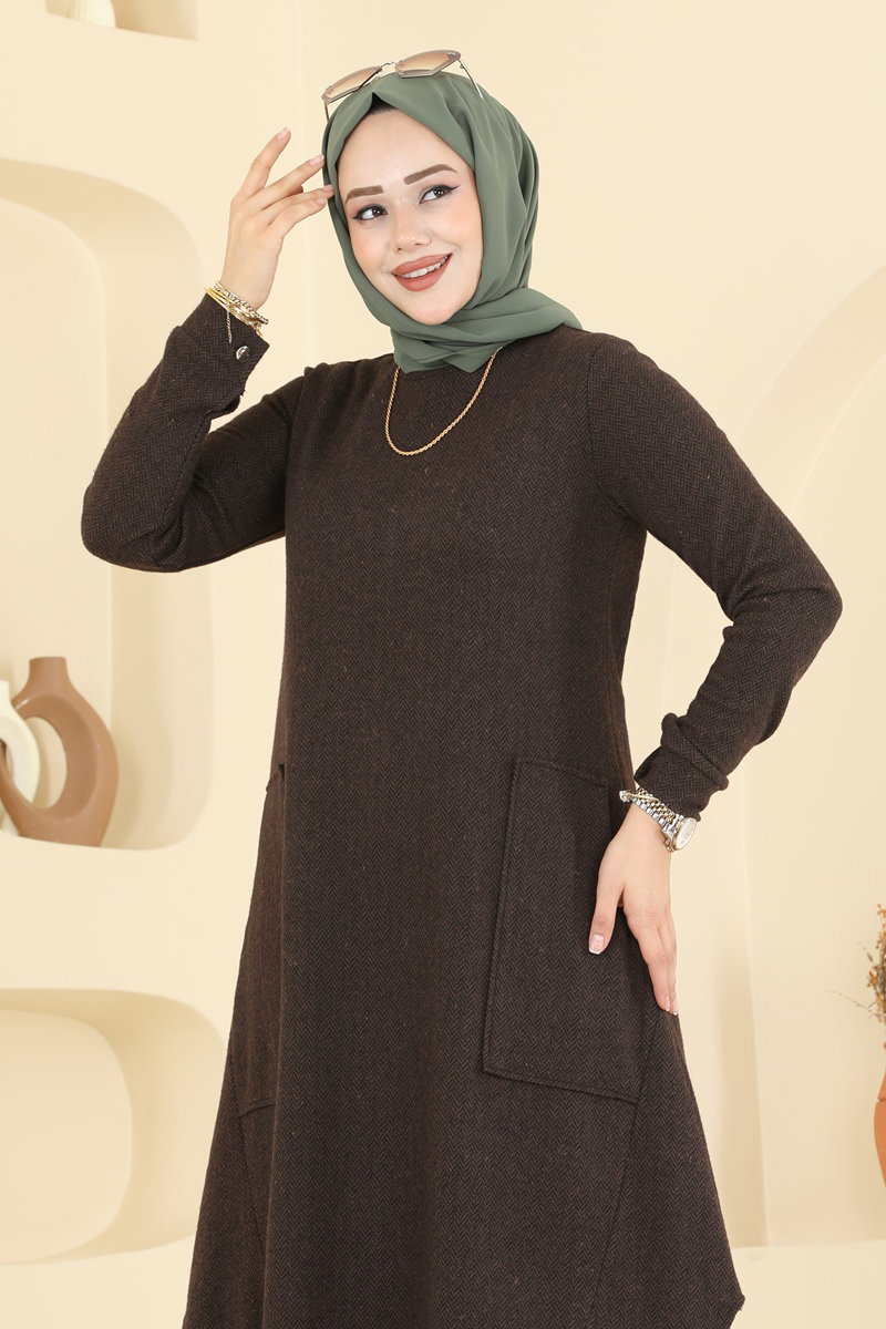 Geniş Cepli Balıksırtı Tunik 24009UKB139 görsel 3