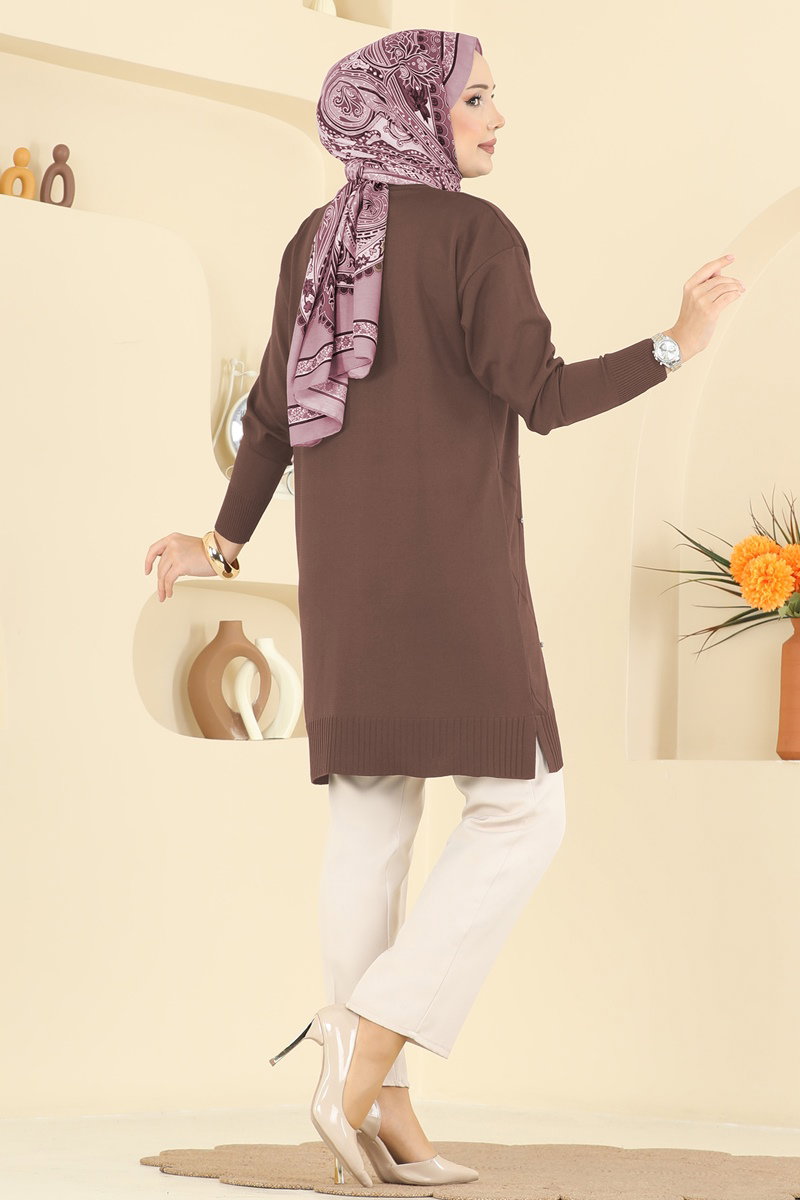 Baklava Desenli Triko Tunik 3225UZ662 görsel 4