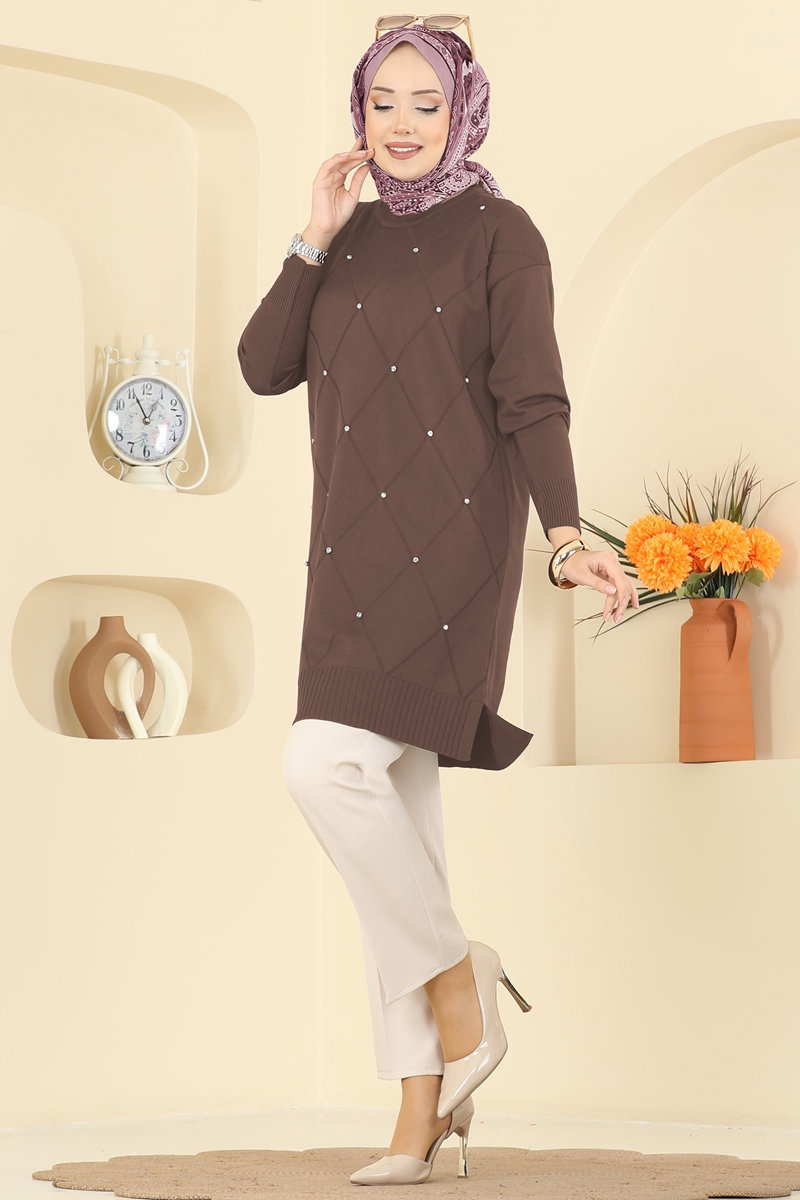 Baklava Desenli Triko Tunik 3225UZ662