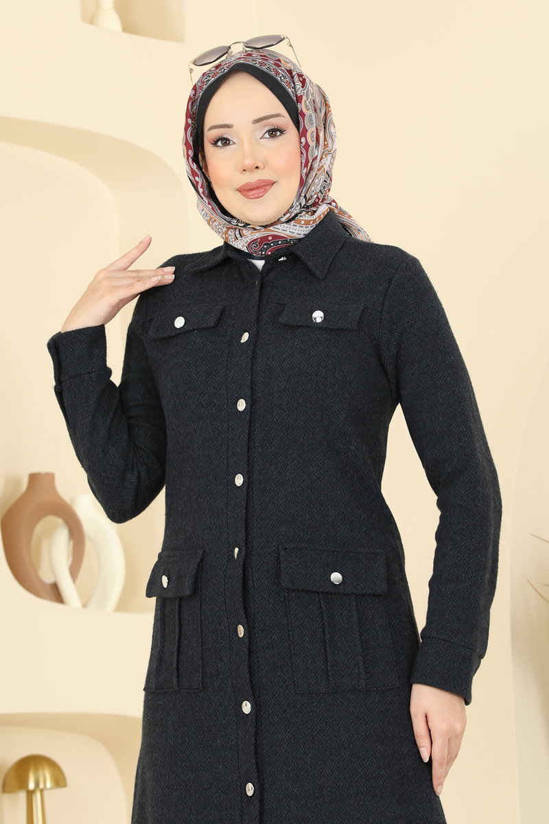 Önden Düğmeli Balıksırtı Takım 24022UKB139 görsel 3