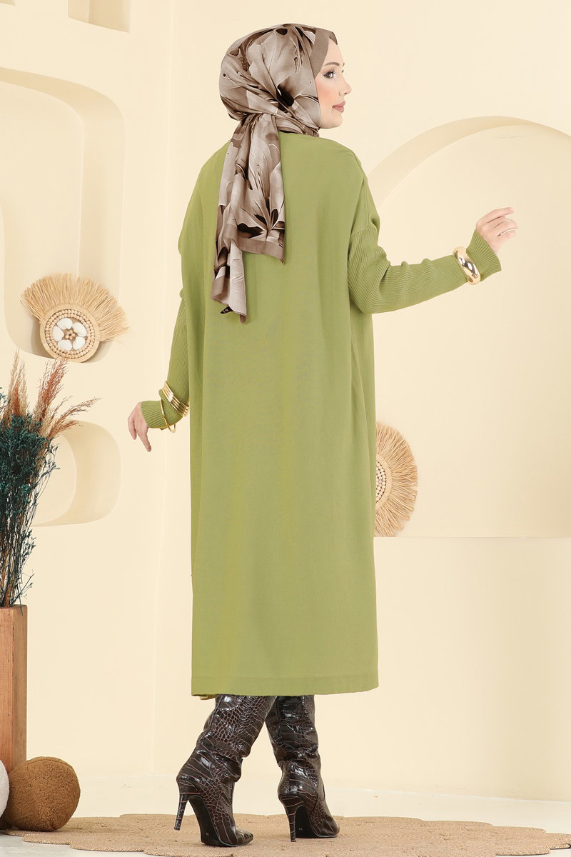Kolları Fitilli Triko Tunik 2096UZ662 görsel 4