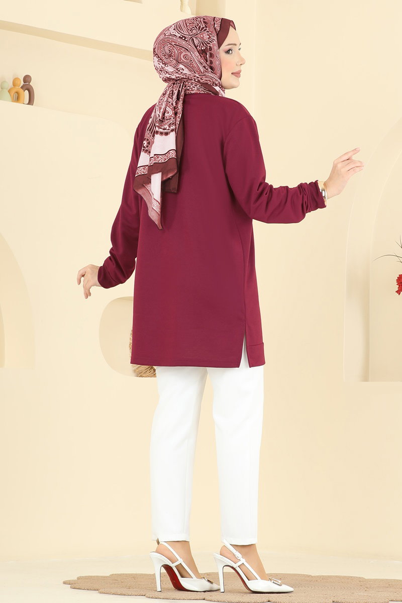 Yaprak Desenli İki İp Tunik 304OZN1046 görsel 4