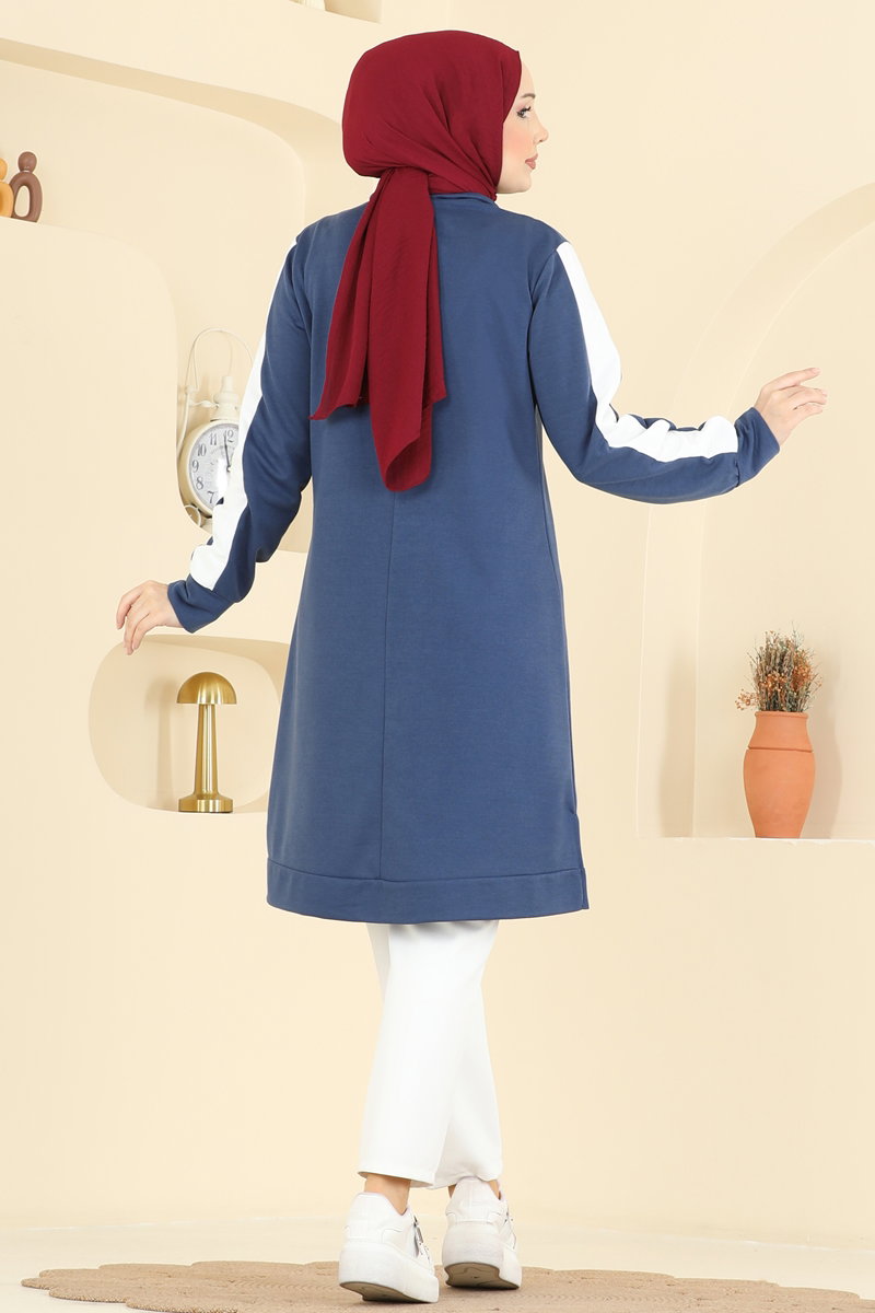 Kolları Şeritli İki İplik Tunik 1006ETT926 görsel 4