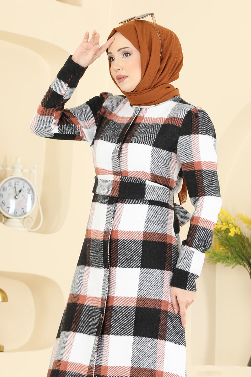 Asimetrik Kesim Ekose Kap 24089UKBK1160 görsel 3
