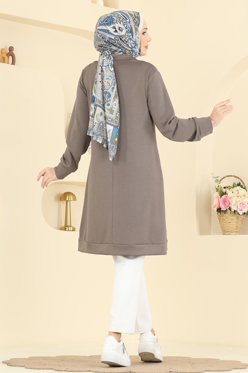 Yarım Fermuarlı Modal Tunik 1008ETT926 görsel 4