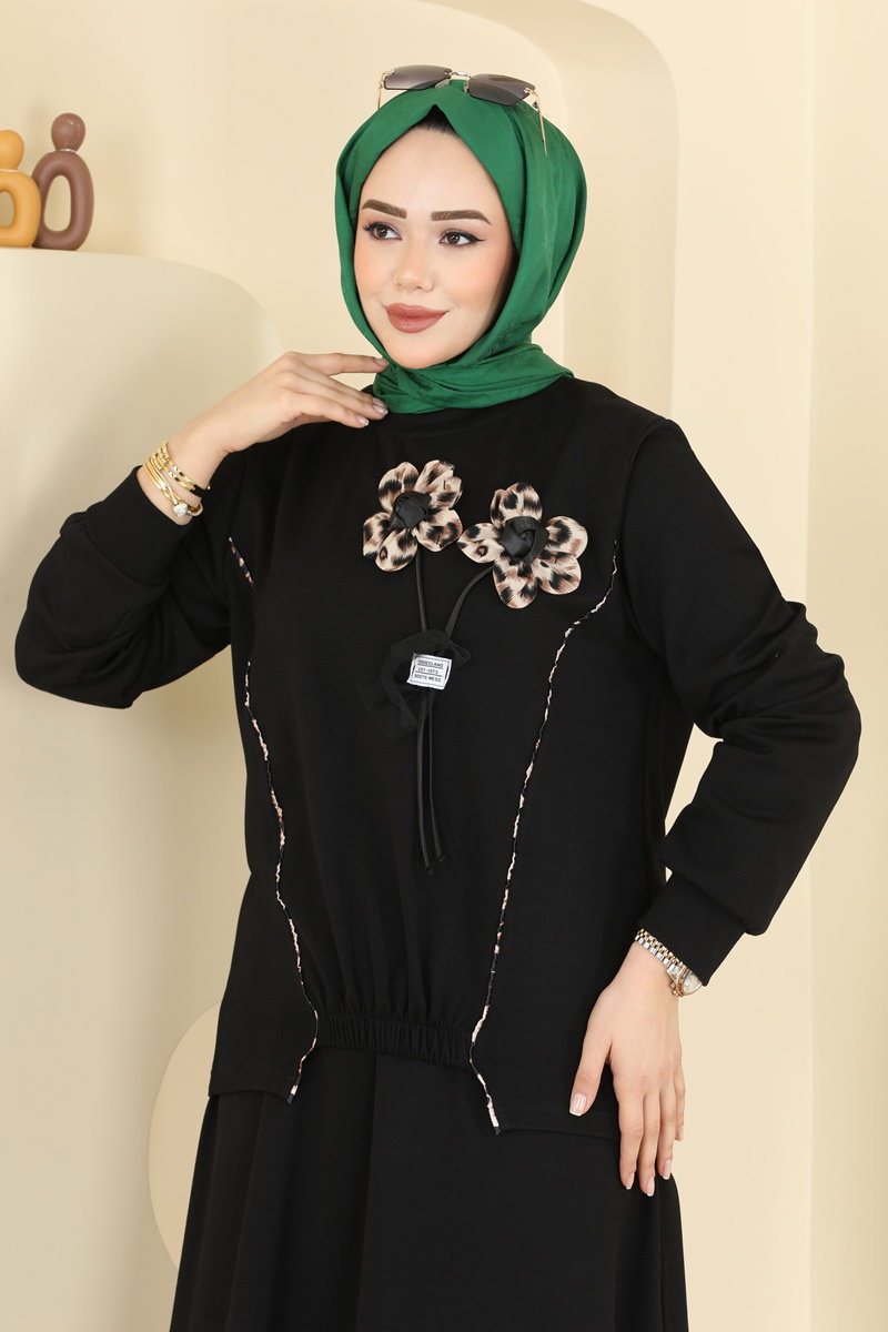 Leopar Çiçekli 2 li Takım 2607TPK1167 görsel 3