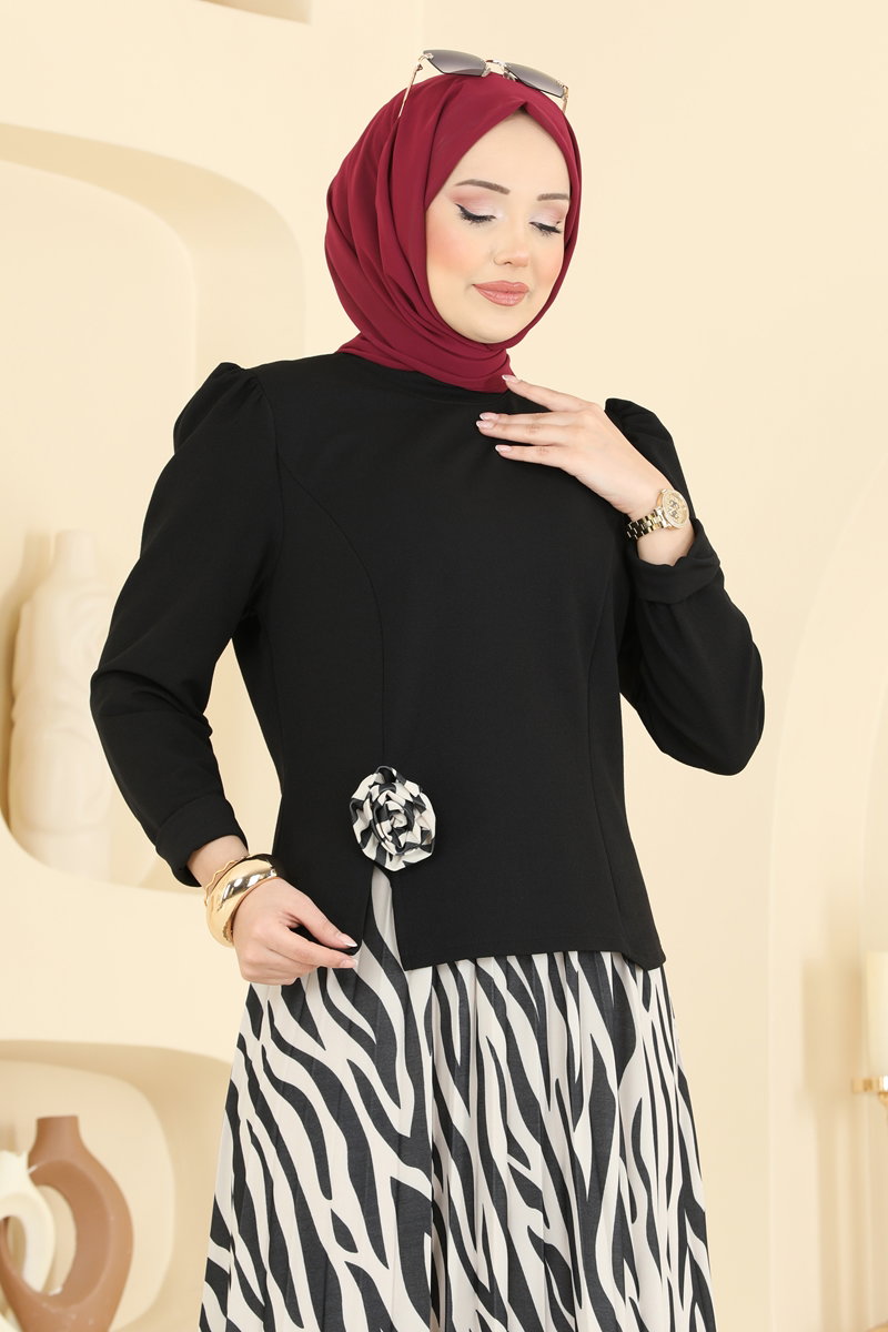 Piliseli Zebra Desenli Takım 5645ZNNK1102 görsel 3