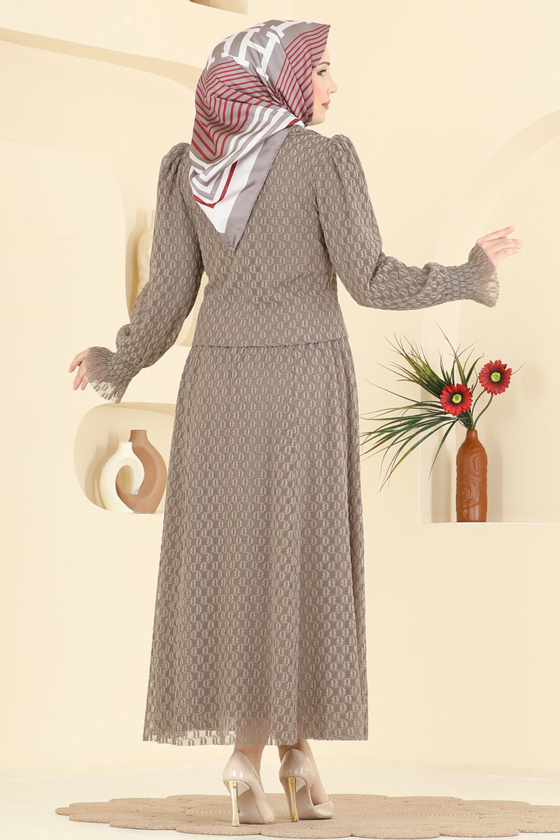 Şık Düğmeli 2 li Takım 8299AB368 görsel 4
