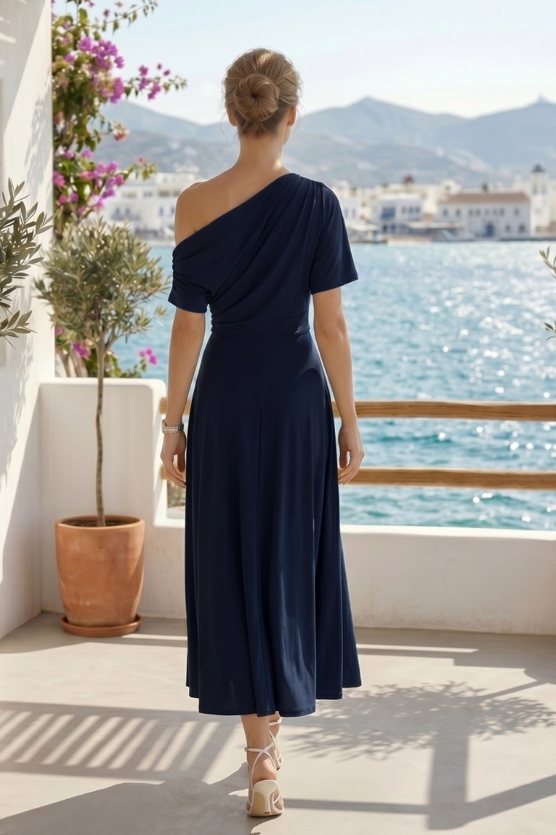 Omzu Açık Şık Elbise 62224JNT1202 görsel 4
