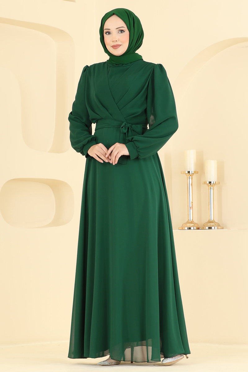 Belden Kemerli Şifon Abiye 5824EDFK1198