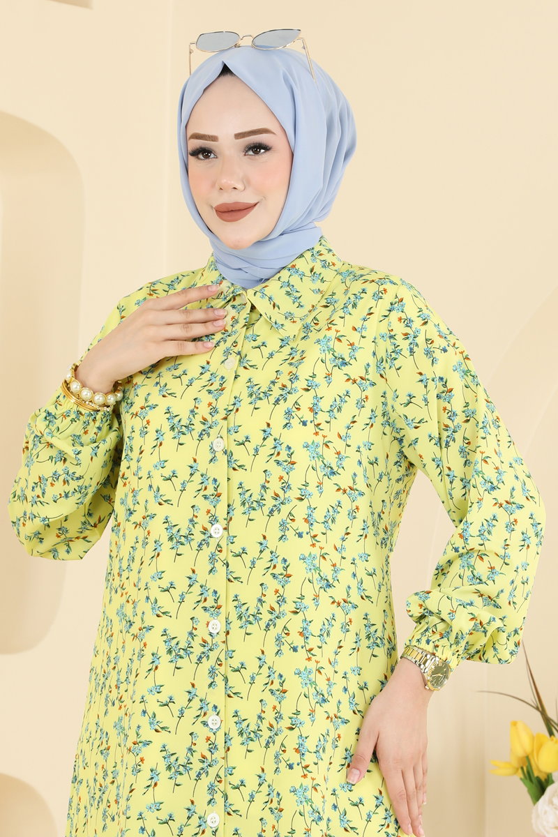 Çiçek Desenli Tunik 195NZRK1200 görsel 3
