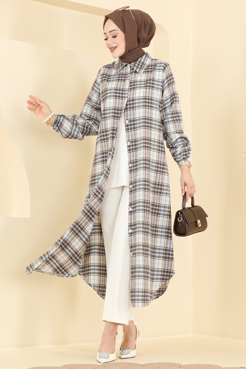 Gömlek Yaka Ekose Tunik 191NZRK1200