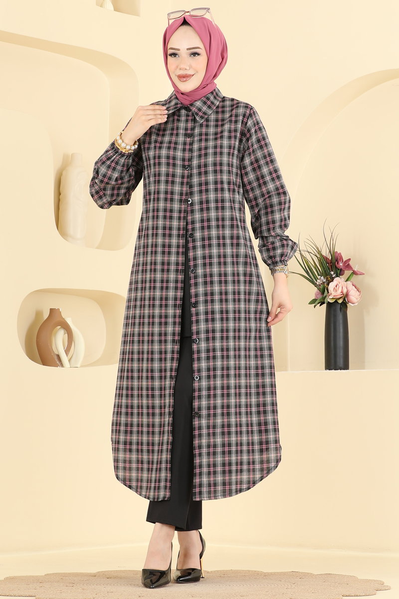 Ekose Desenli Uzun Tunik 192NZRK1200