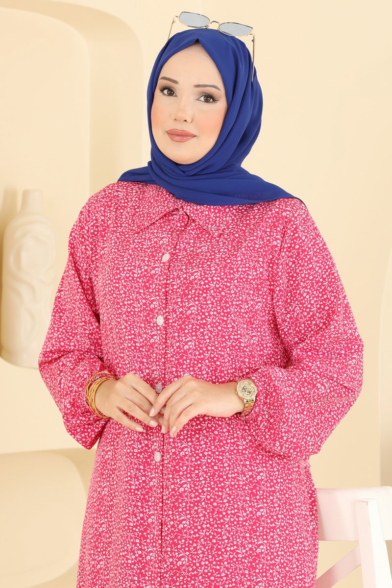 Çiçek Desenli Dokuma Tunik 206NZRK1200 görsel 3