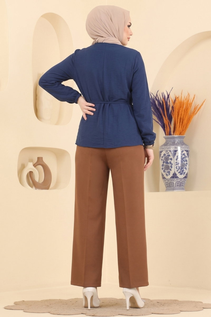 Beli Lastikli Dabıl Pantolon 1101ZNNK1102 görsel 4