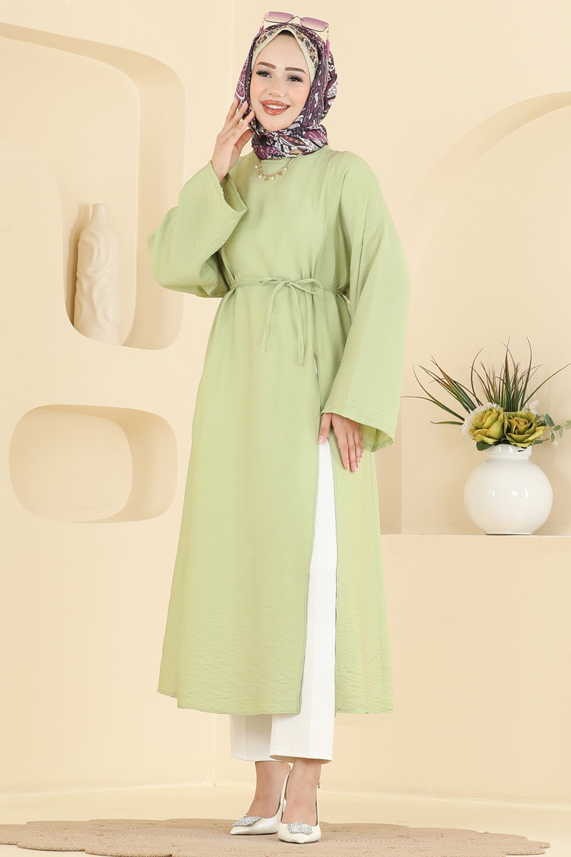 Yırtmaç Detaylı Bağcıklı Tunik 4796ZNK1009 görsel 4
