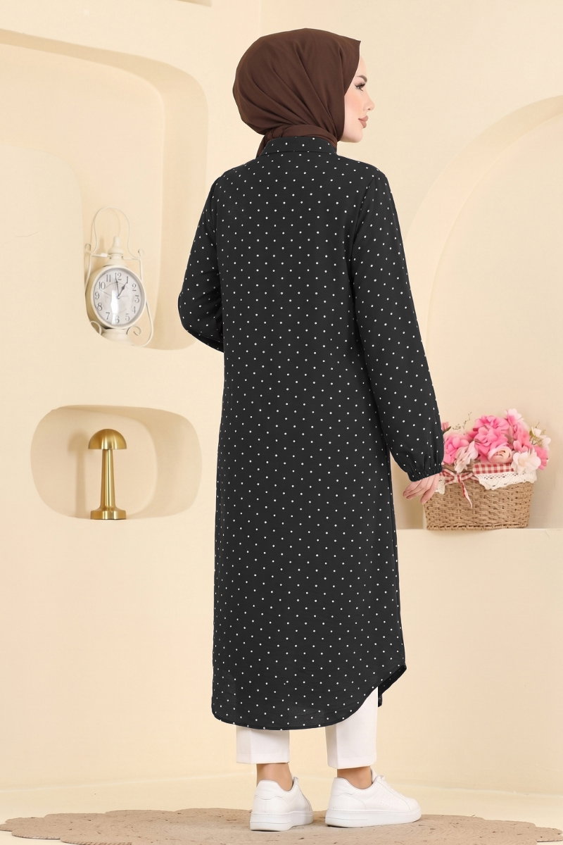 Gömlek Yaka Dokuma Tunik 203NZRK1200 görsel 4