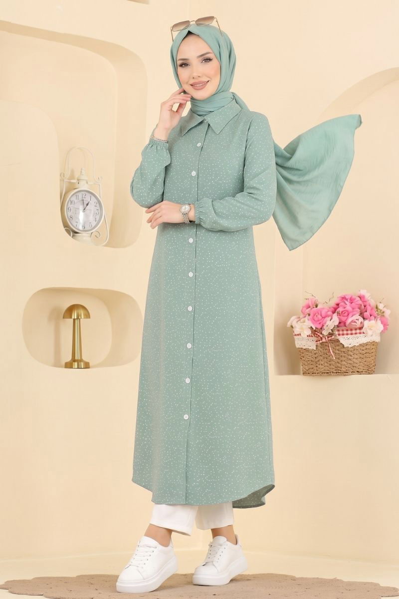 Benek Desenli Uzun Tunik 194NZRK1200