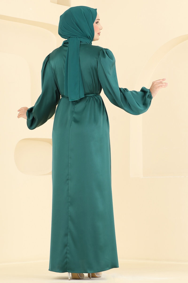 Beli Bağcık Detaylı Abiye 3012ARL1089 görsel 5