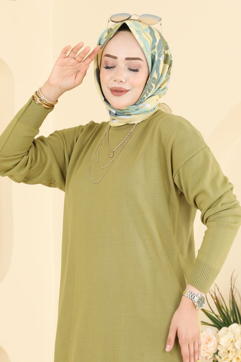 Yırtmaçlı Triko Rahat Tunik 1090KLN570 görsel 3