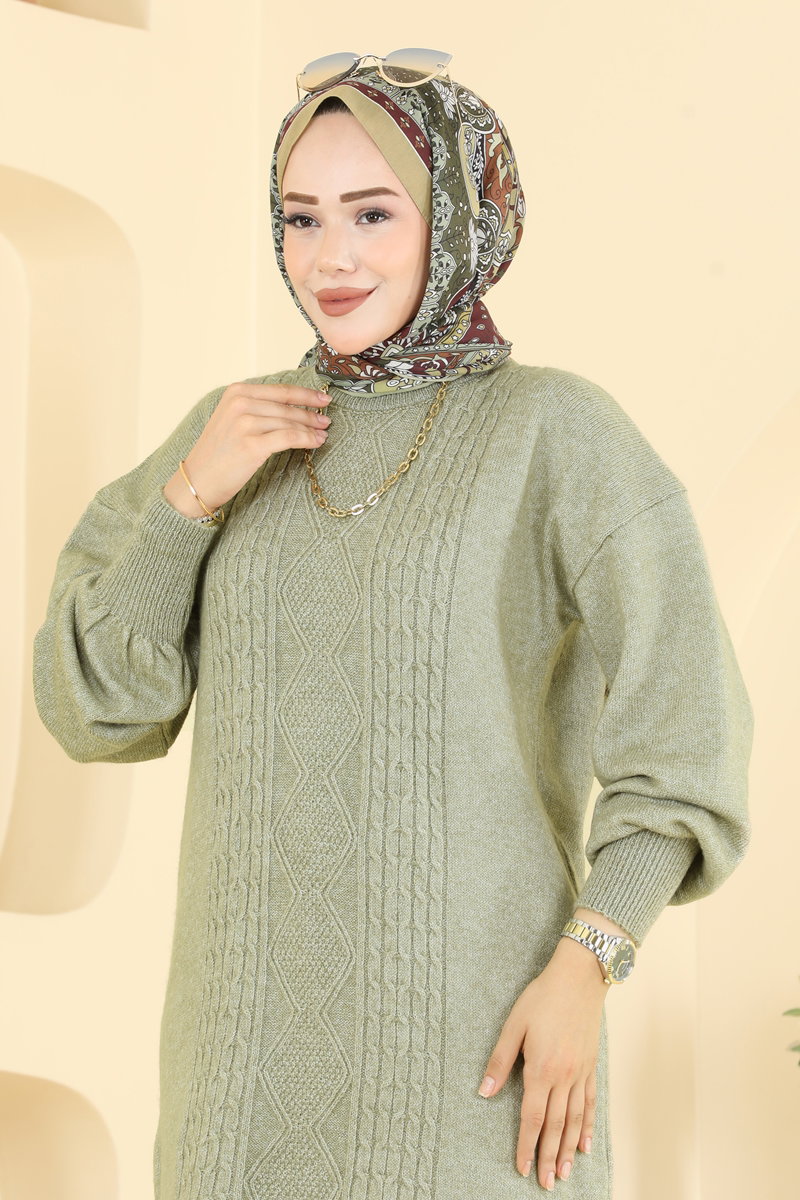 Zincir Örme Detaylı Tunik 6017KLN570 görsel 3