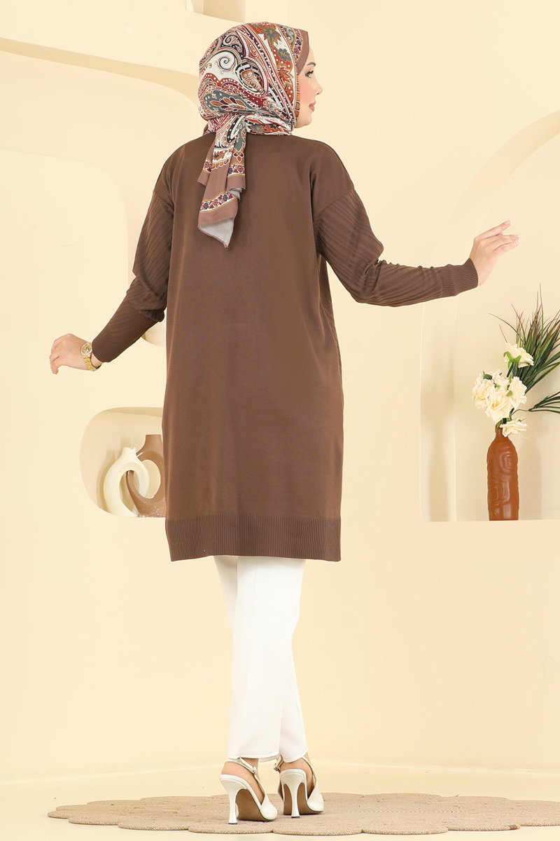 Bisiklet Yaka Merserize Tunik 3192NVX1208 görsel 4