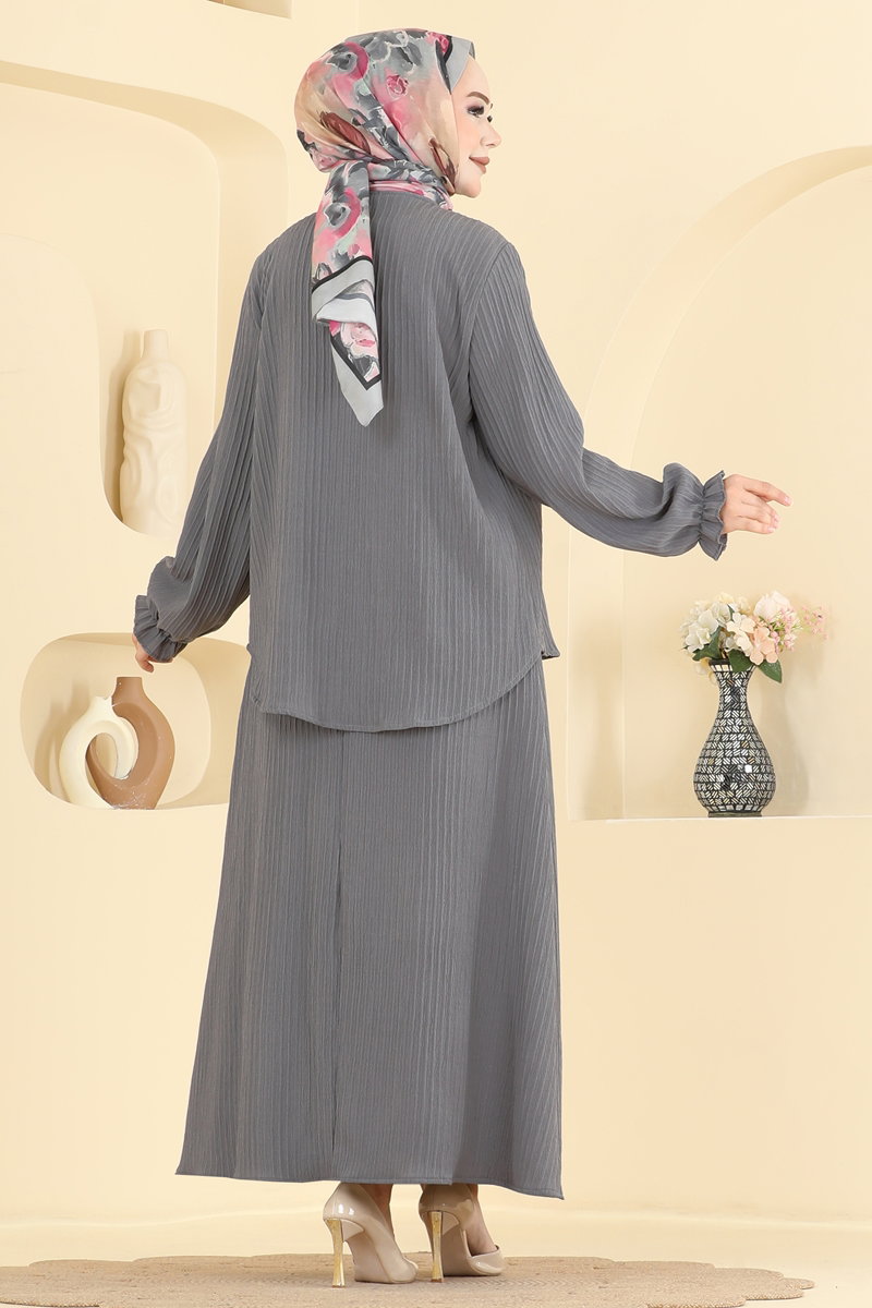 Yakası Bağlamalı 2 li Takım 026ZMRK1203 görsel 4