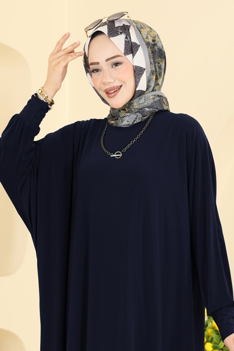 Yarasa Kollu Sandy Elbise 4099ZNNK1102 görsel 3