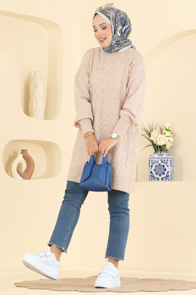 Baklava Desenli Triko Tunik 6034KLN570