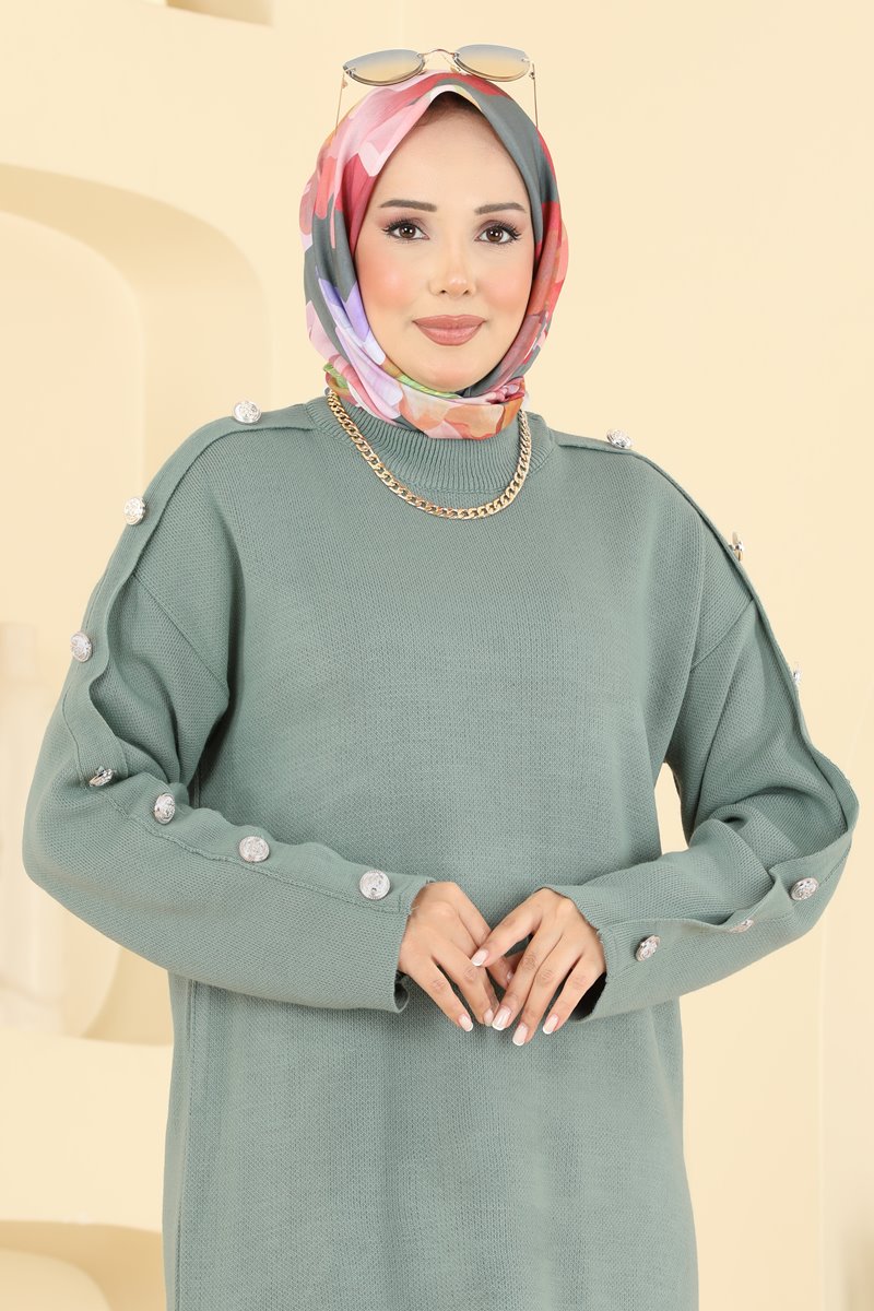 Kolları Düğme Detaylı 2 li Takım 2842AYD574 görsel 3