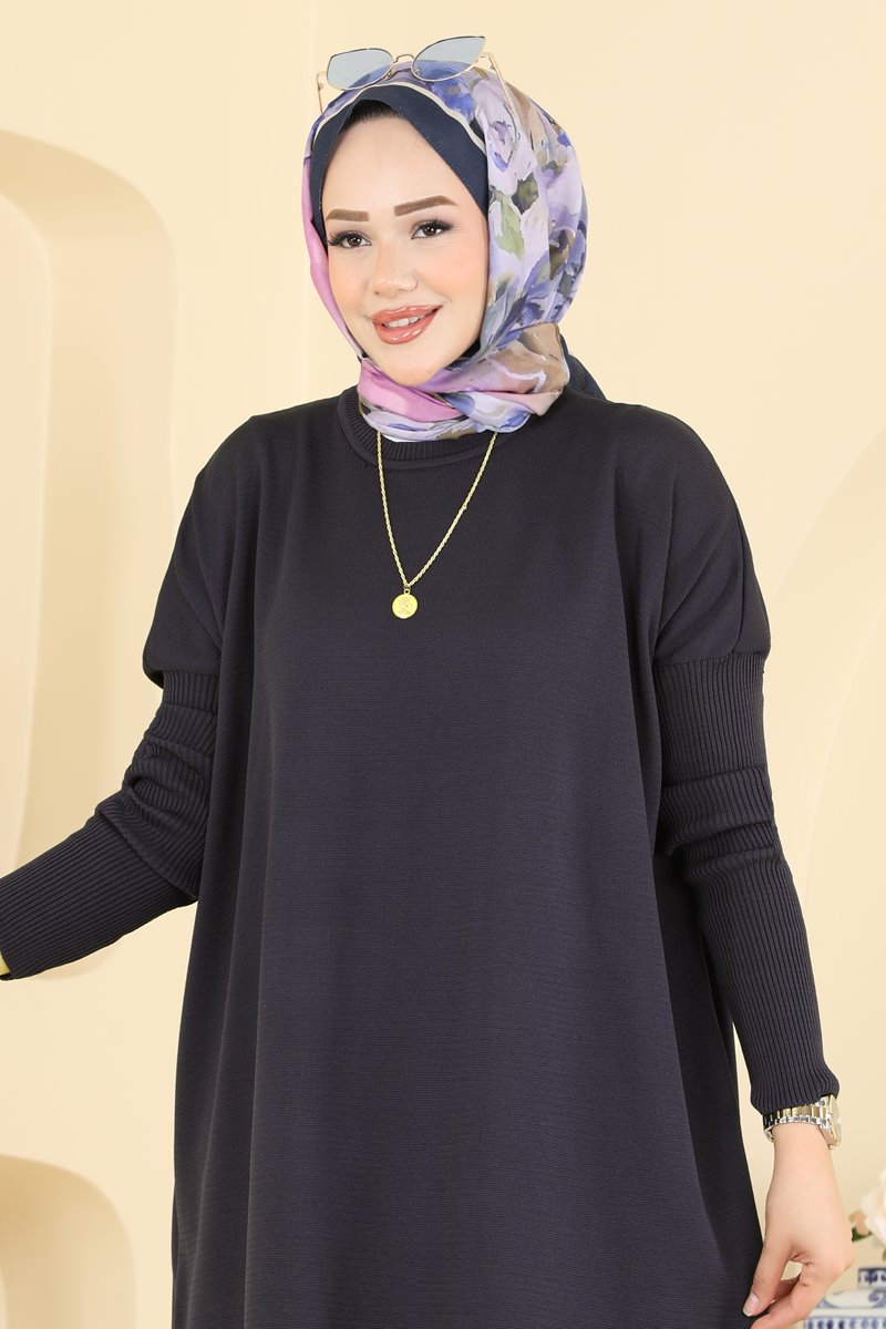 Kolları Fitilli Merserize Tunik 7048UZ662 görsel 3