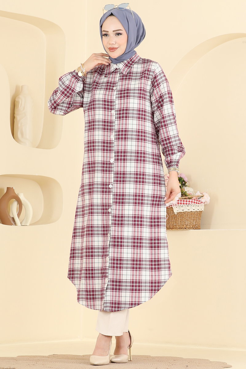Ekose Desenli Uzun Tunik 237NZRK1200