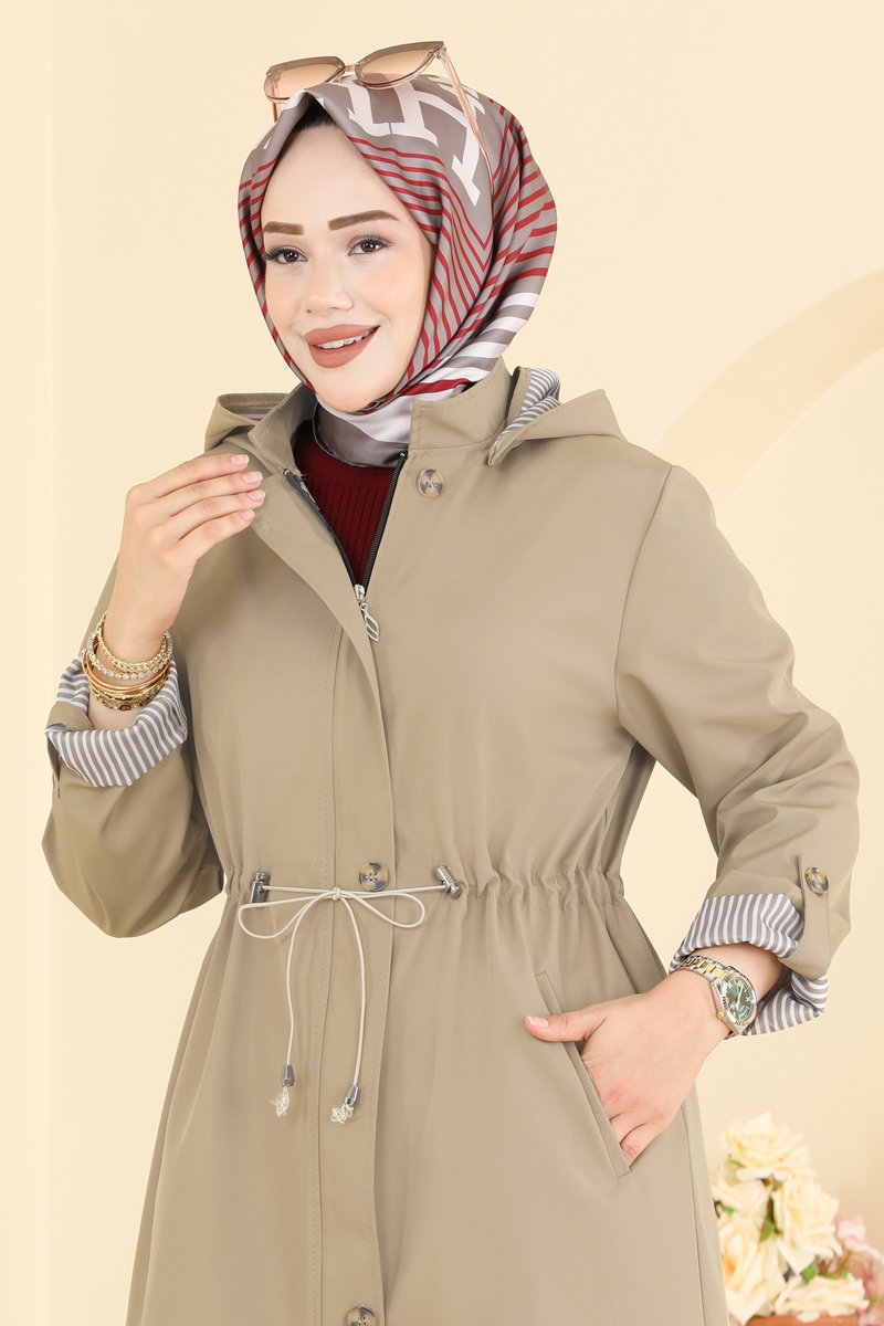 Beli Tünelli Bondit Trençkot 1001MSA980 görsel 3