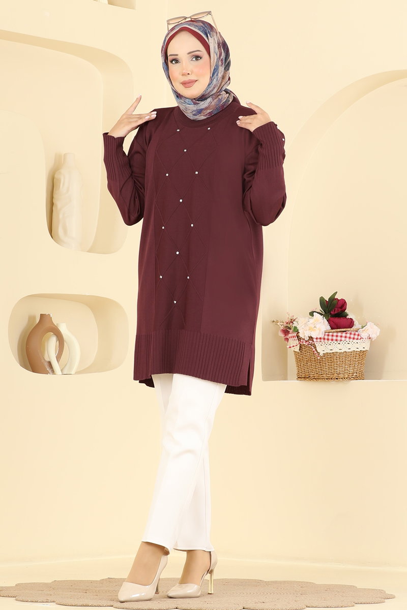 Kolu Taş Detaylı Tunik 09BRZ597