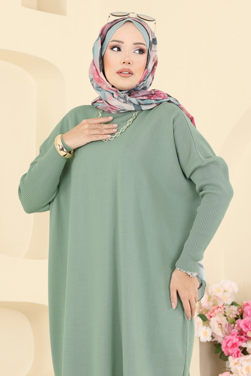 Yarım Boğazlı Triko Tunik 1047KLN570 görsel 3
