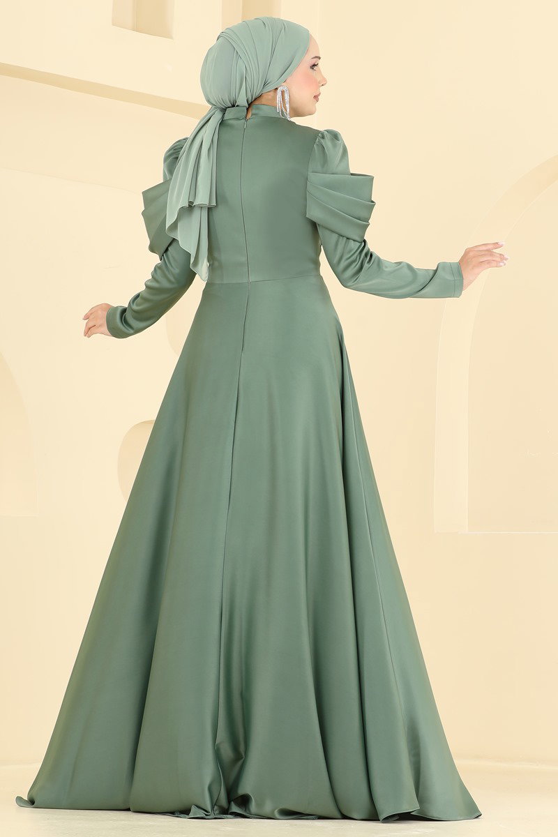 Drape Detaylı Şık Abiye 5779DMNK1166 görsel 4