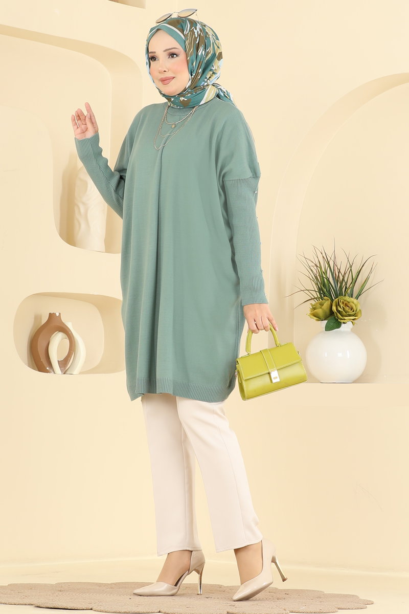 Kolları Taş Detaylı Tunik 1097KLN570
